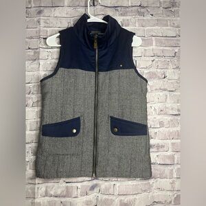 Gameday Couture Navy Chevron Zip Vest